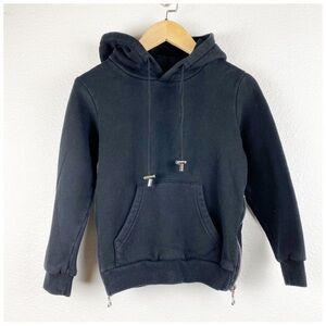 Balmain Paris Kids Black Zip Sides Hoodie - 8‎